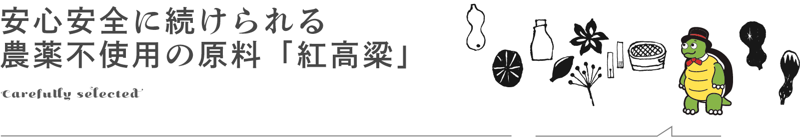 安心安全に続けられる 農薬不使用の原料「紅高粱」