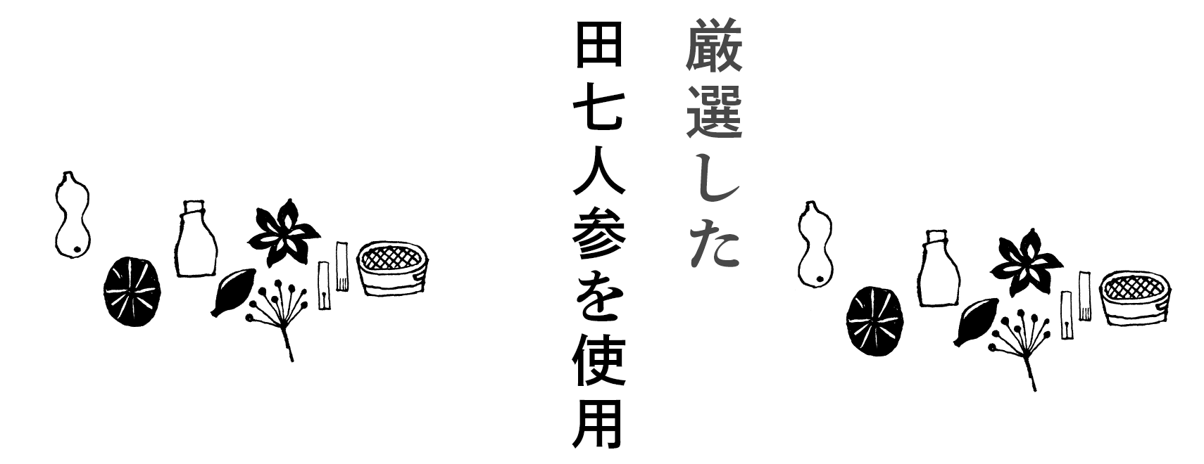 厳選した田七人参を使用