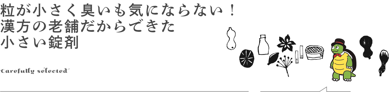 粒が小さく臭いも気にならない！漢方の老舗だからできた小さな錠剤